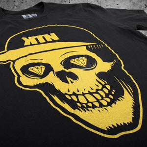 'Skull' T-Shirt - Gold Flake detail